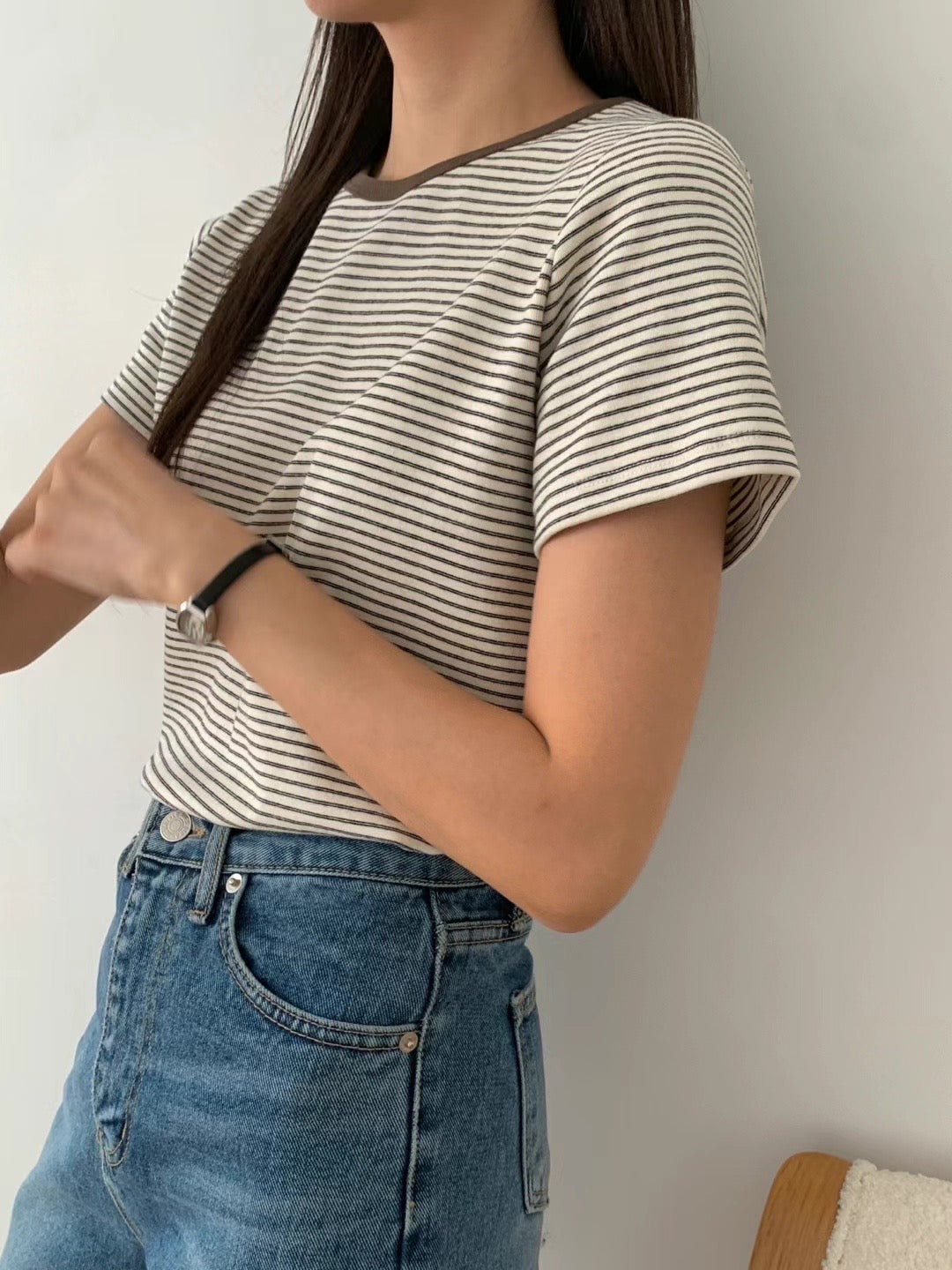 Stripe Just Fit Tee