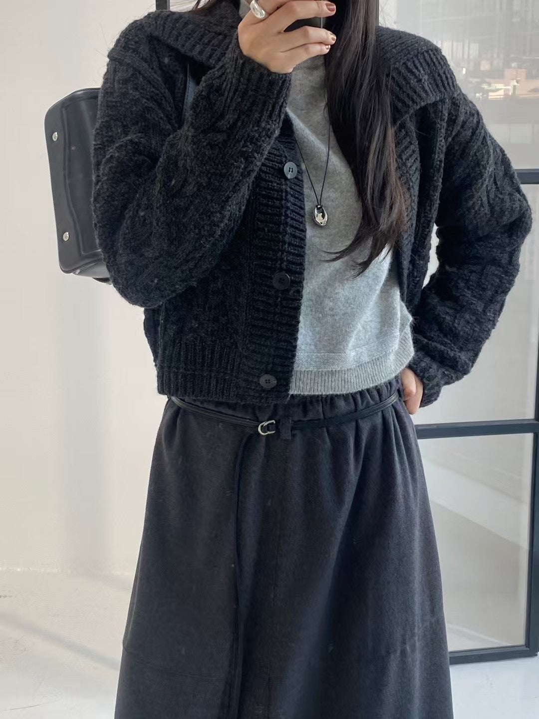 Unique Cable Knit Cardigan