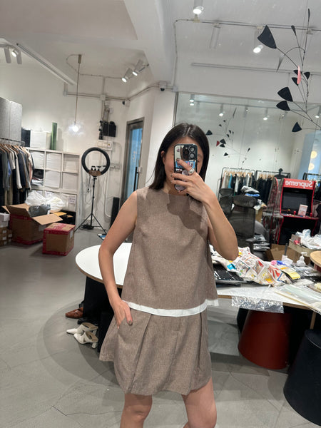 Two Layers Short Skirt Set