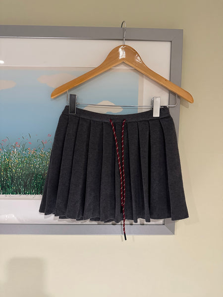 Mini Wool Pleated Skirt