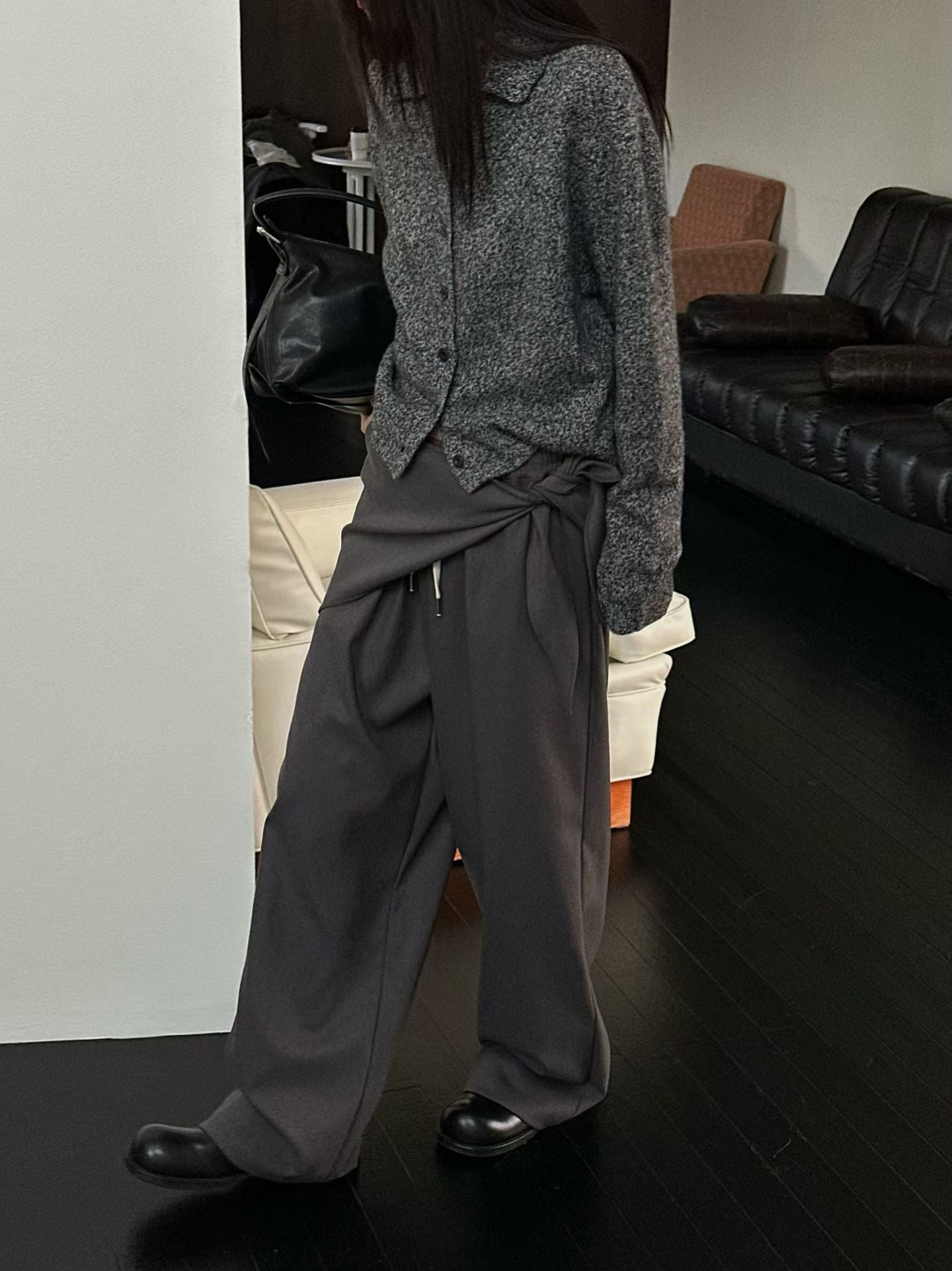 Up Neck Button Cardigan