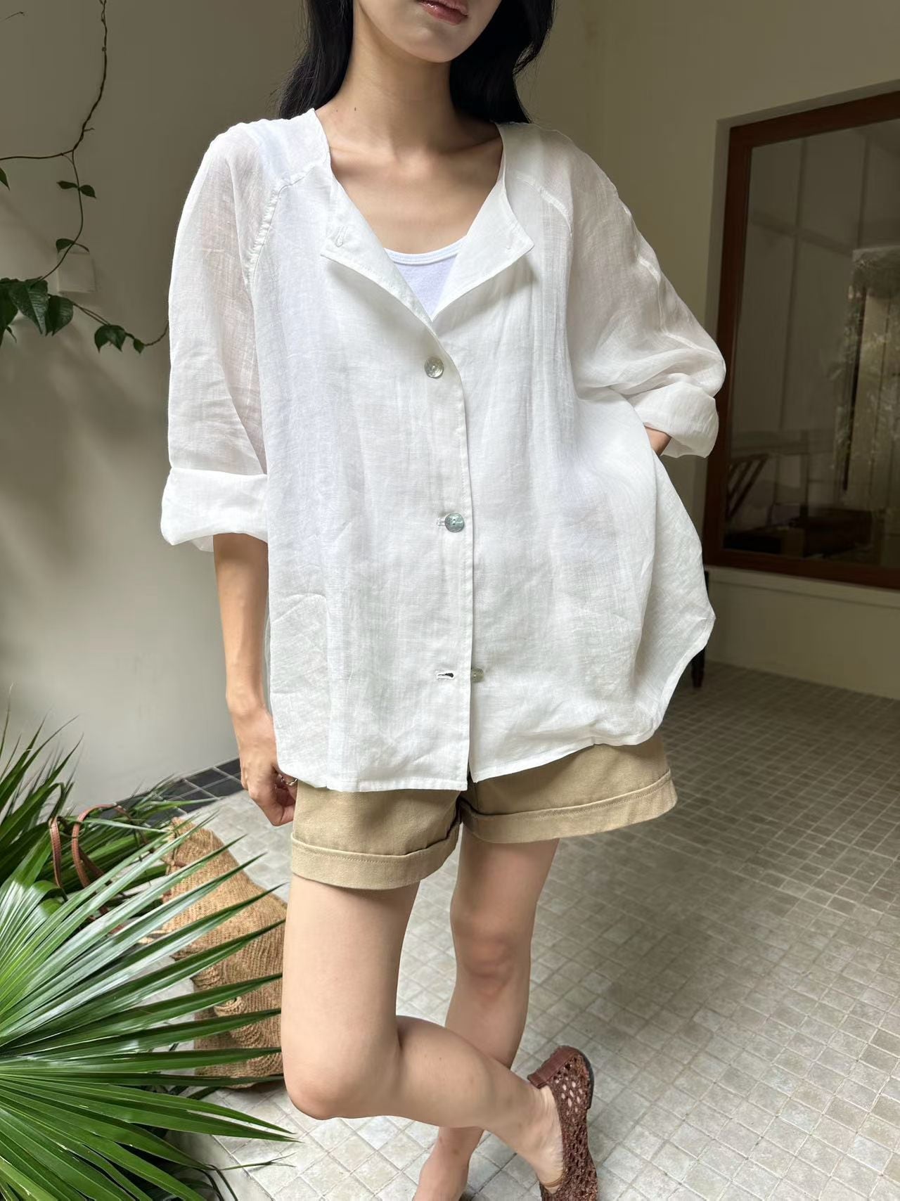 Japanese Style Linen Shirt Jacket (限時超抵快閃價$398至今晚23:59, 25-27Jun 超抵價$428, 之後批發價$468)