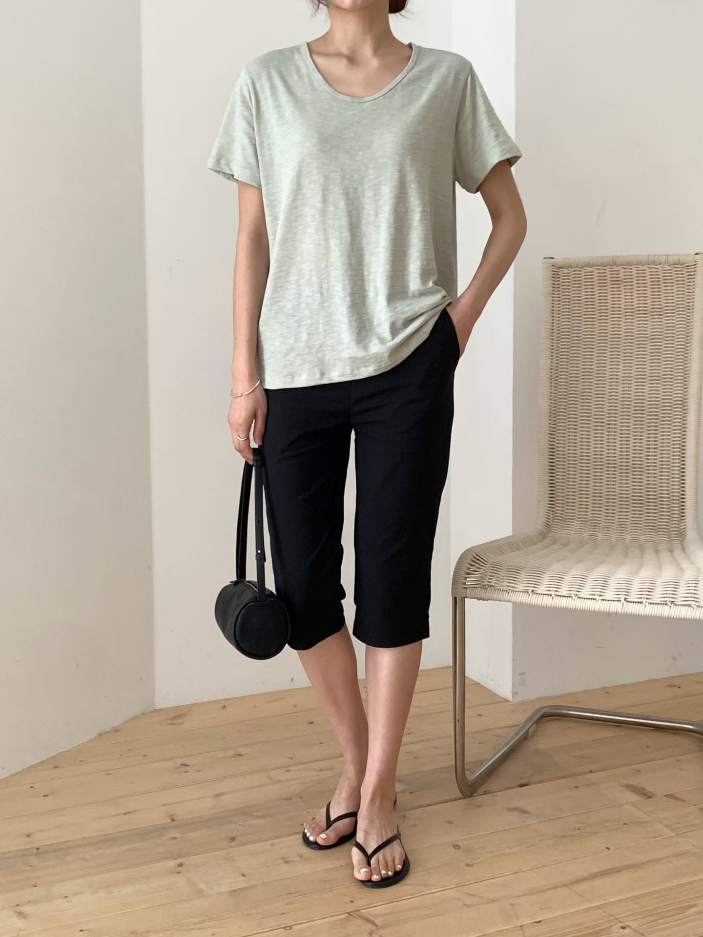 Linen Mixed Tee (加購$168)
