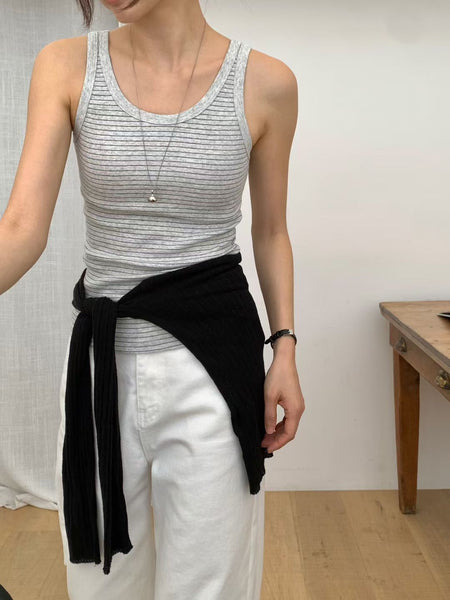 Slim Stripe Vest (加購$148)