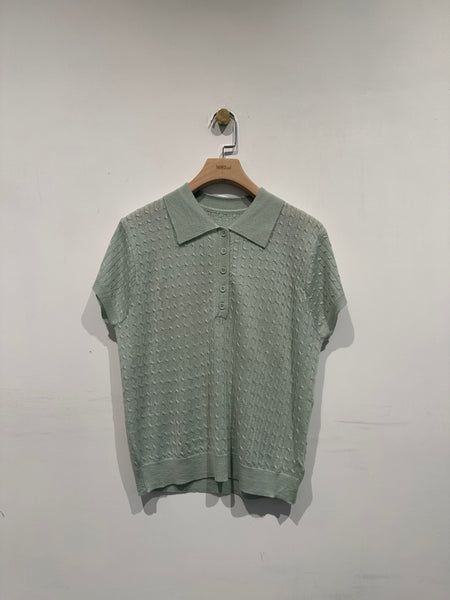 Cable Knit Polo Knit Top  (16-18Apr $298, 之後批發價$368）