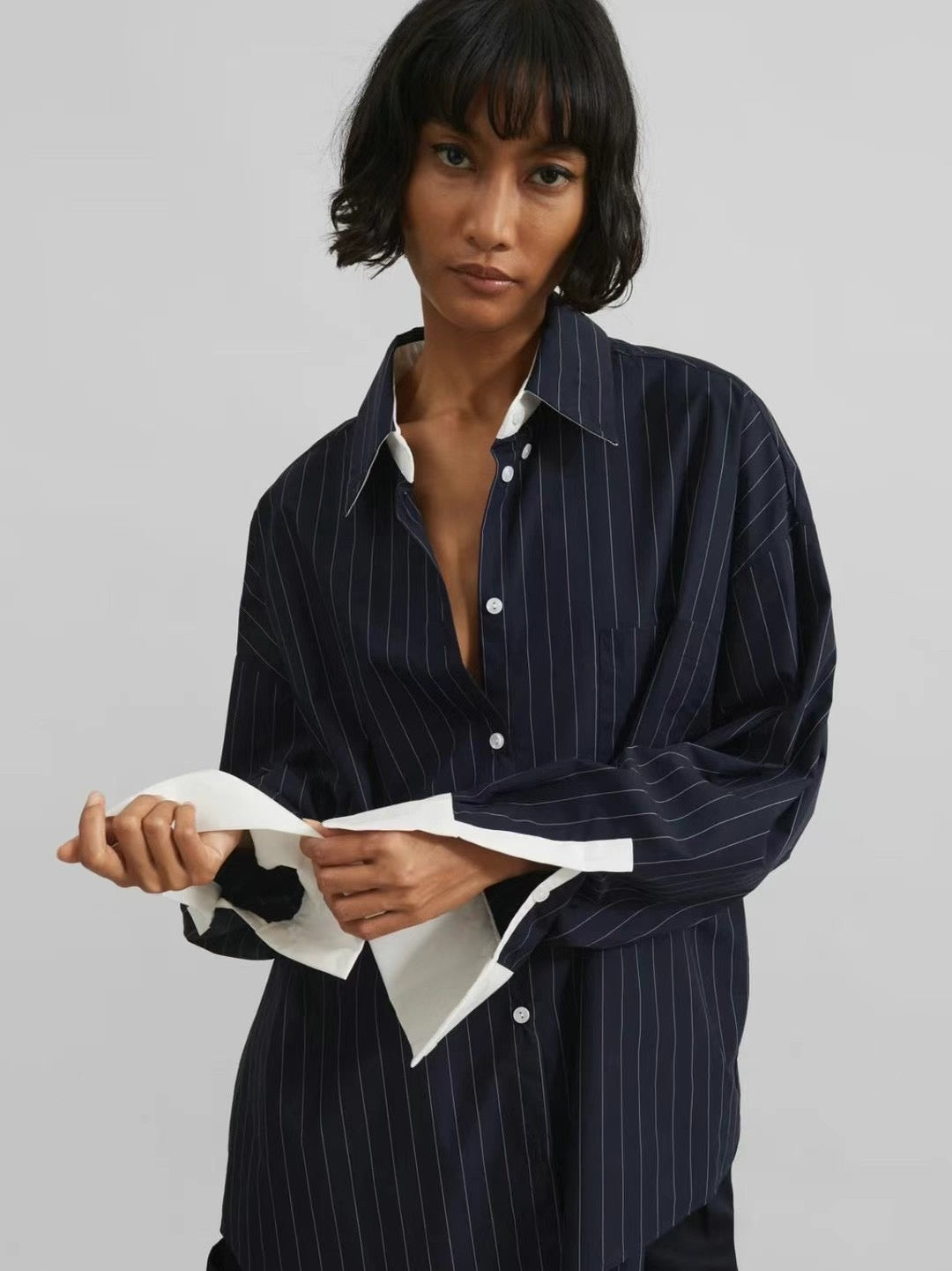 Double Sleeve Stripe Shirt