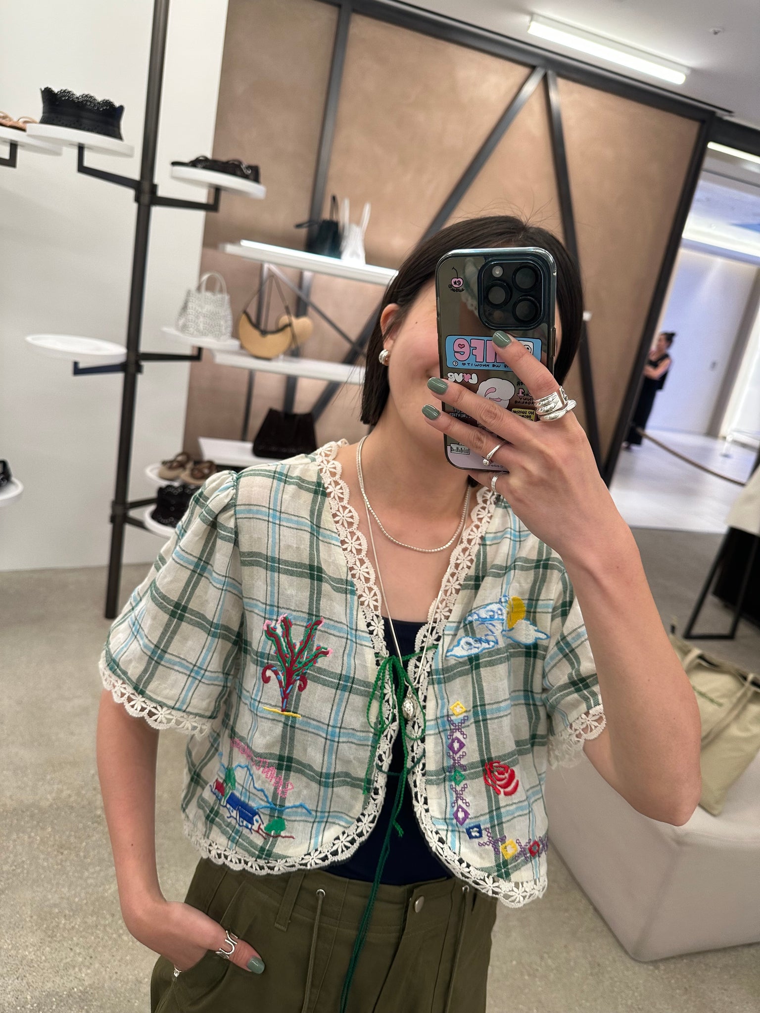 Deluxe Embroidered Tie Top (31Jul-2Aug 超抵價$668, 之後批發價$698)