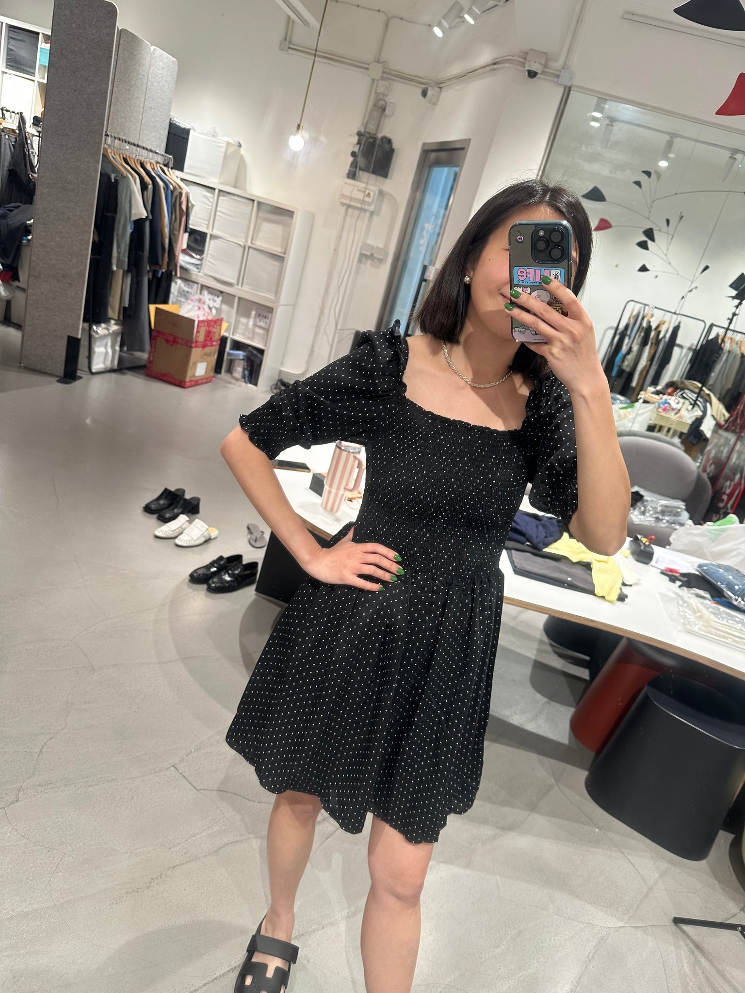 Summer Pin dot Short Dress