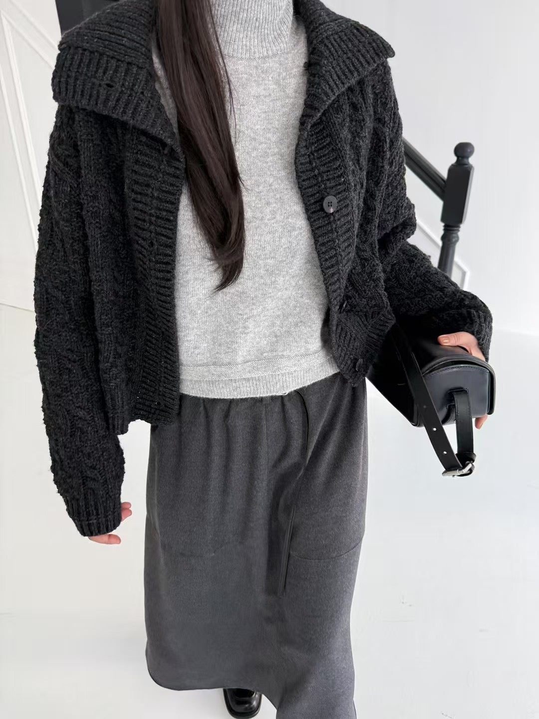 Unique Cable Knit Cardigan