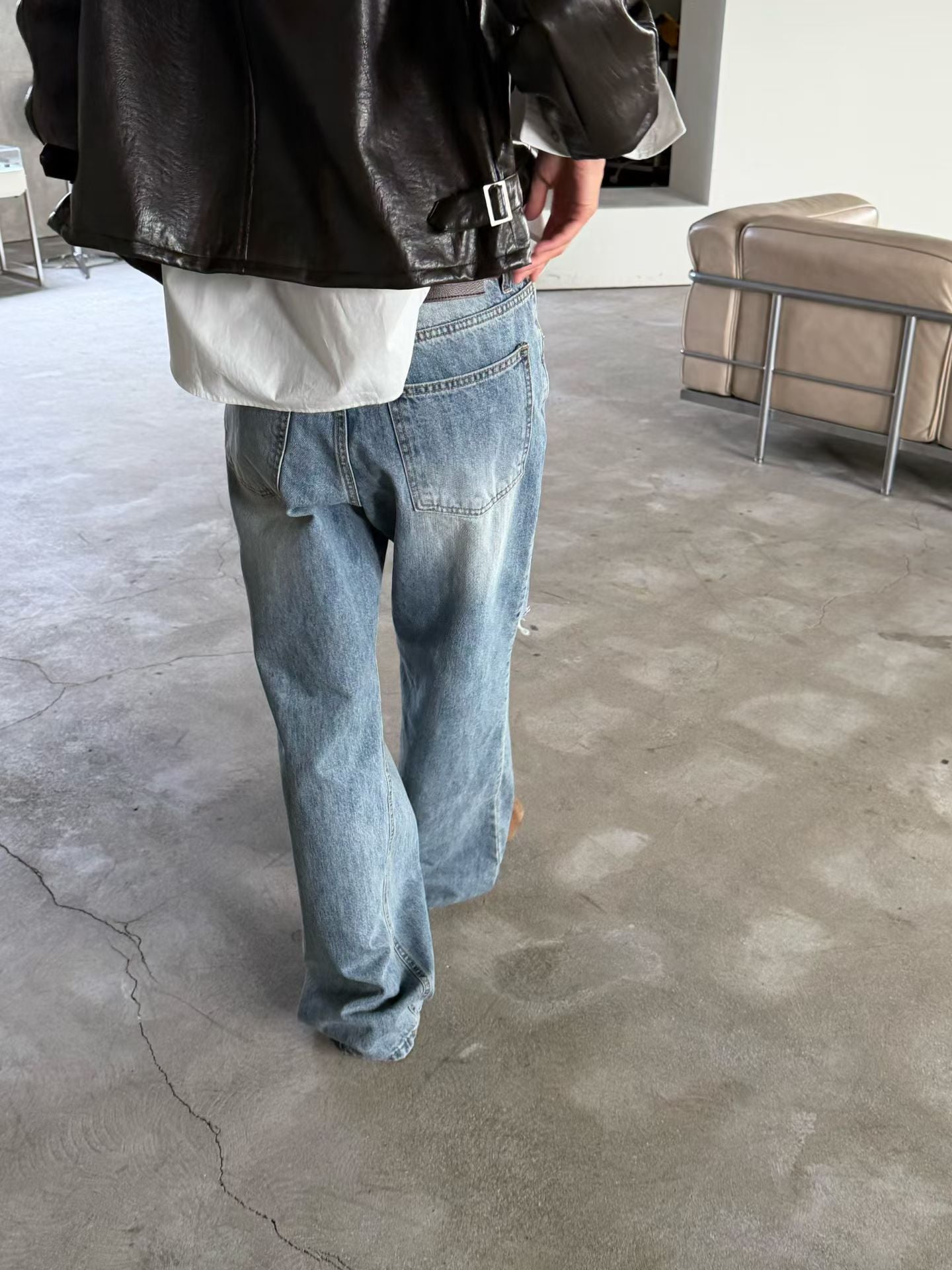 Premium Broken Straight Cut Jeans