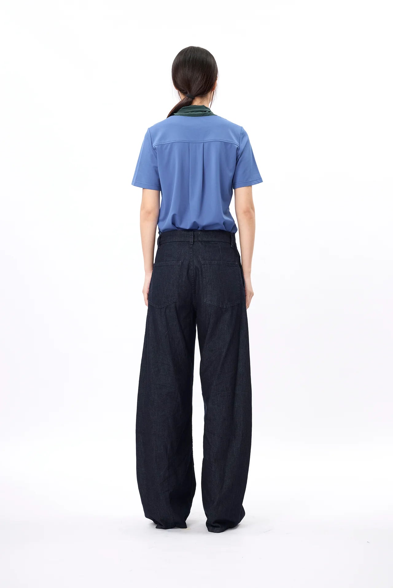 Scarf or Bow Tee (Blue)