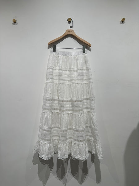 Delicate Lace Tiered Skirt