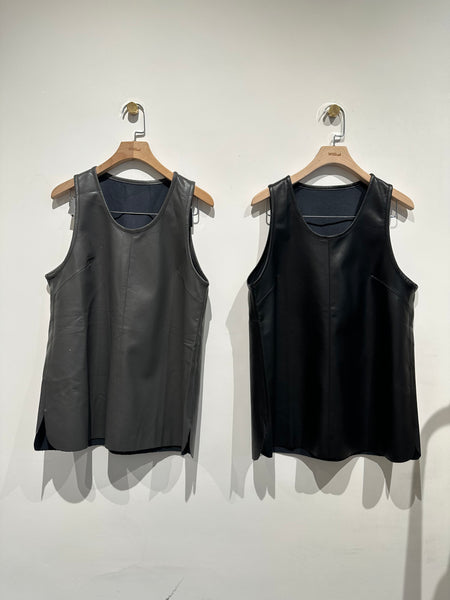 Faua Leather Long Vest