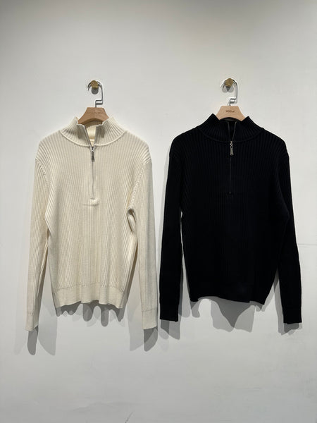 Must Buy Zip Up Knit Top