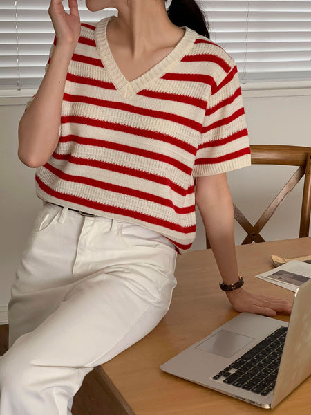 French Stripe Knit Top (1-5Apr$268, 之後批發價$368）