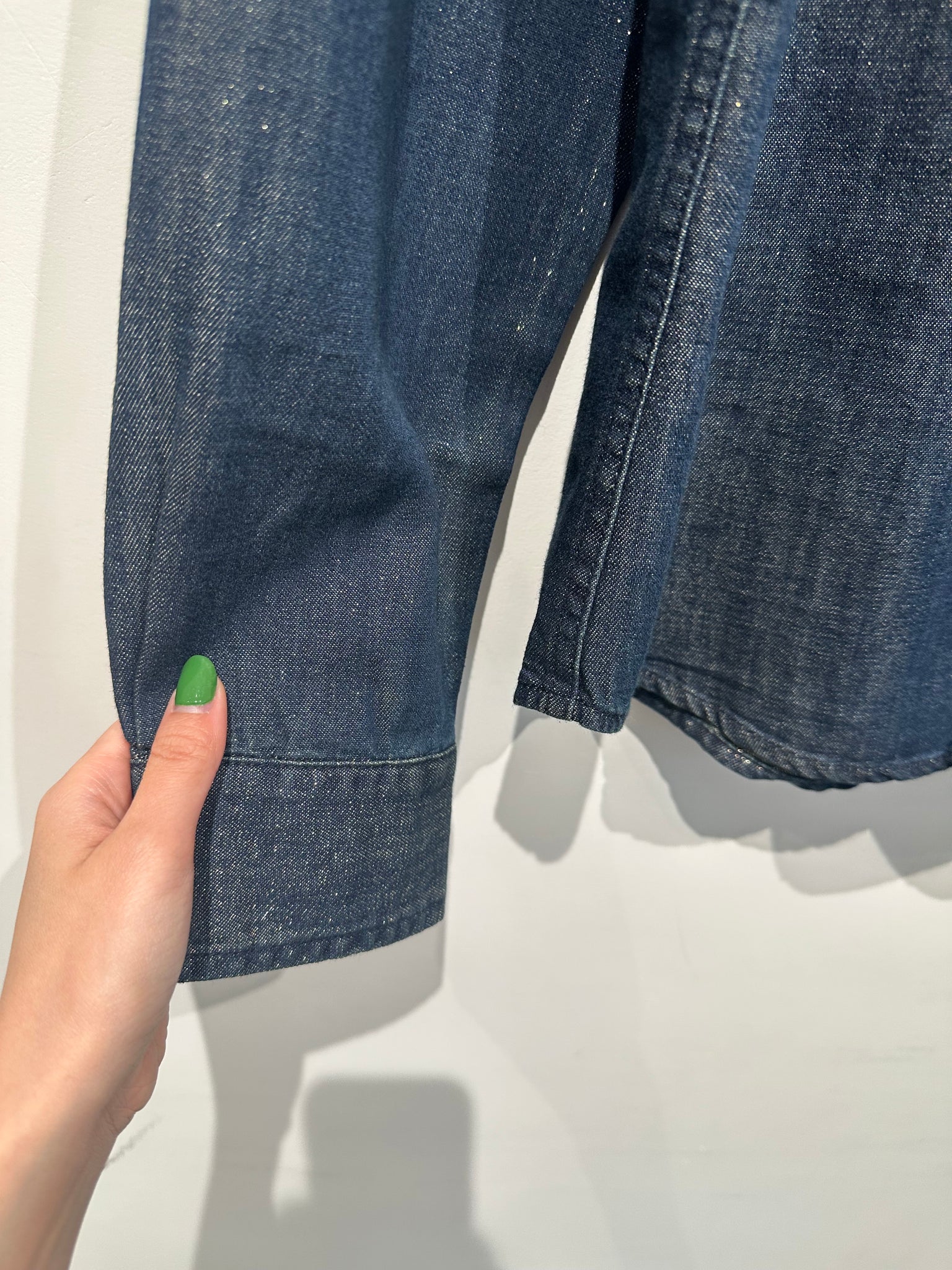 Deluxe Glitter Denim Shirt Dark Blue  (16-18Apr $468, 之後批發價$498）