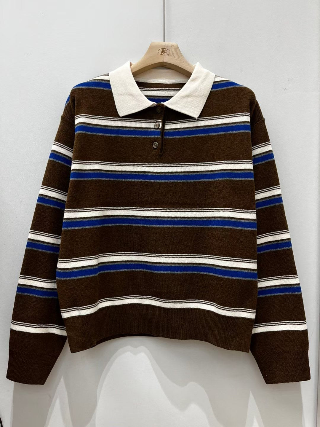 Polo Stripe Knit Top