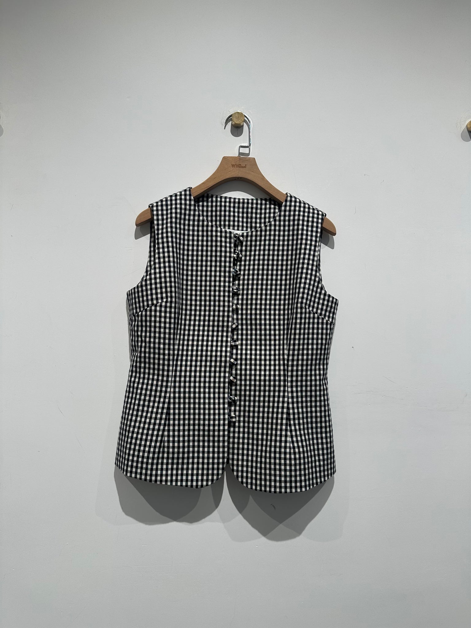 French Style Check Wasitcoat