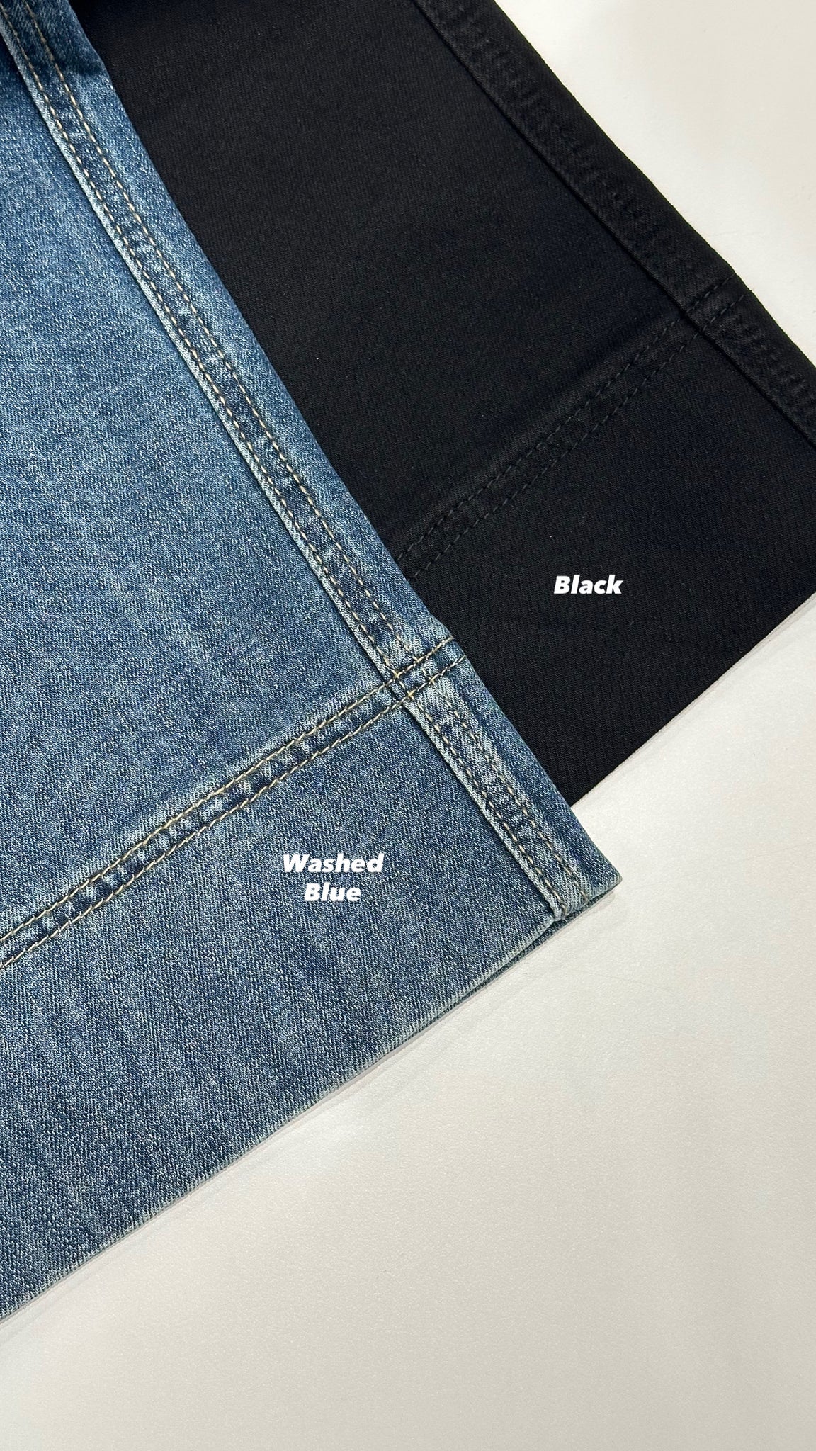 Thick Hem Straight Cut Jeans