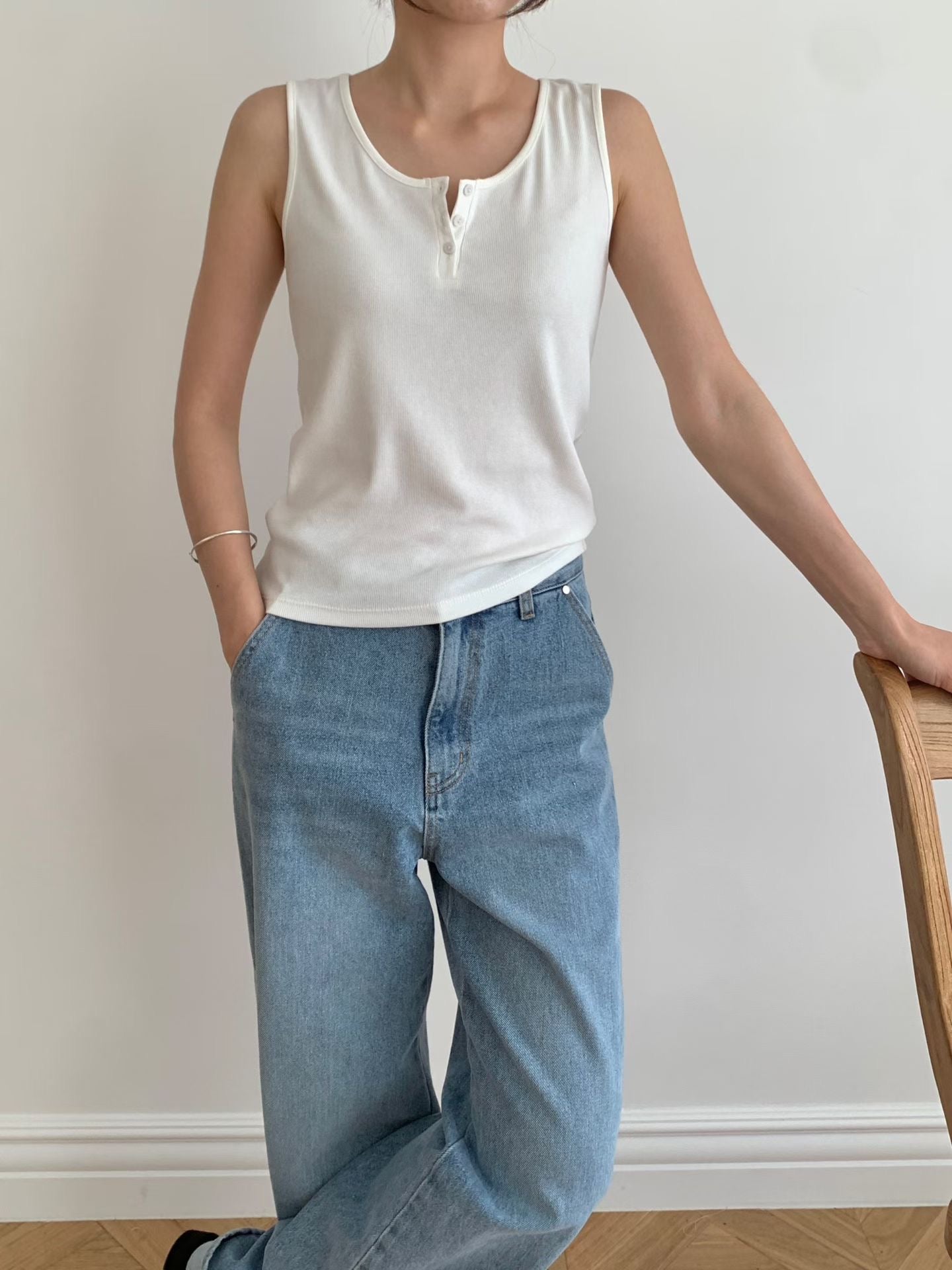 summer Button Vest