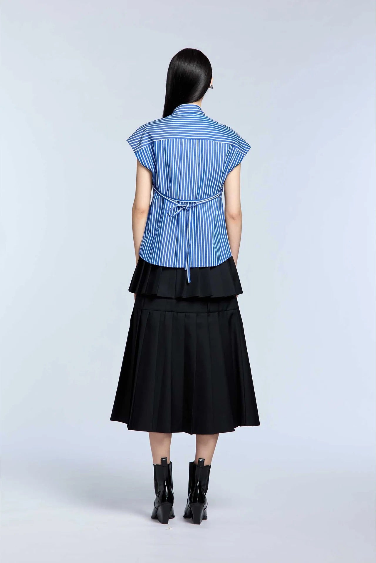 Self-Tie Stripe Shirt