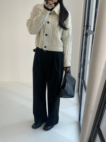 Unique Cable Knit Cardigan