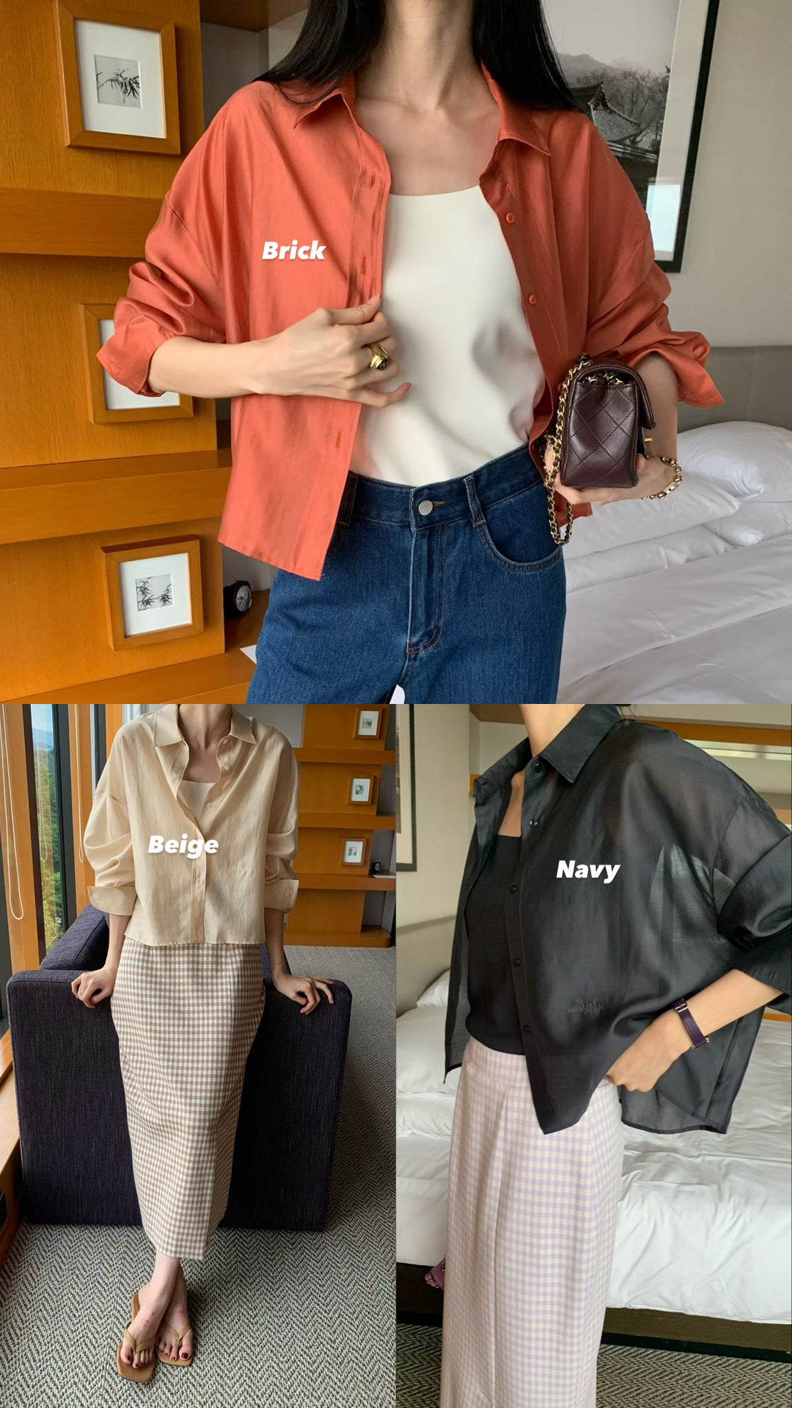 Premium Cropped Shirring Shirt (10-12Sep超抵價$468, 之後批發價$498)