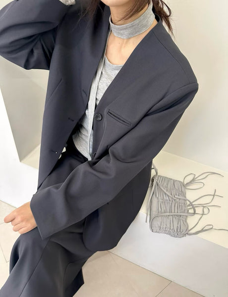 Cool Collarless Blazer