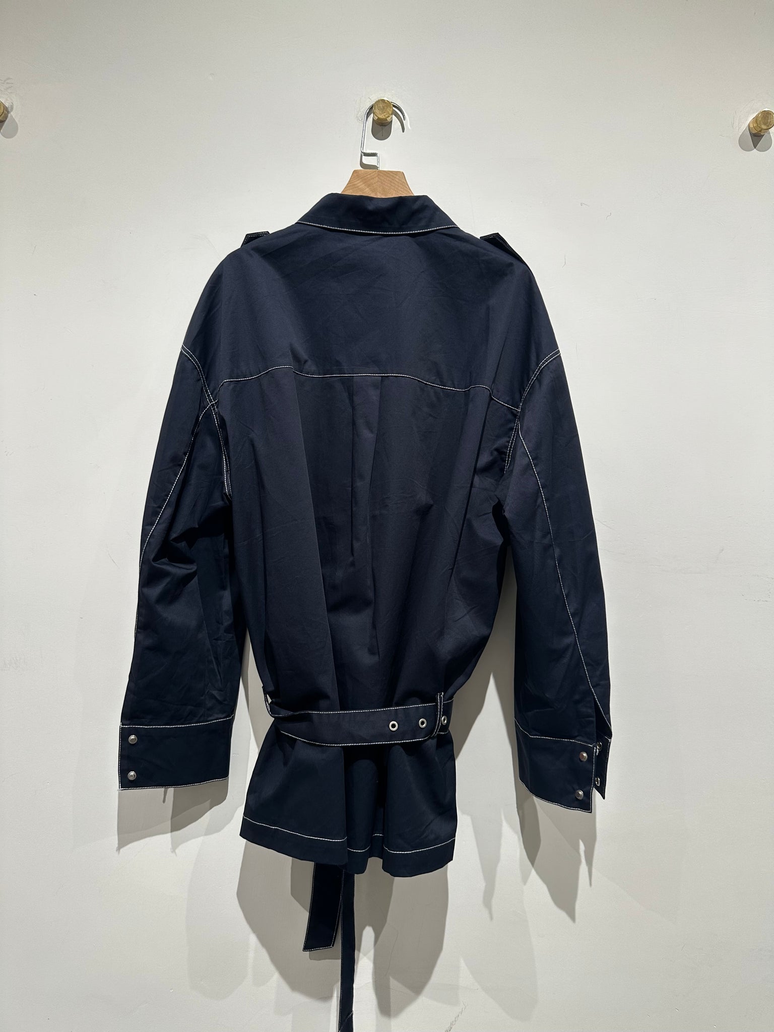 Stitched Button Trench Coat