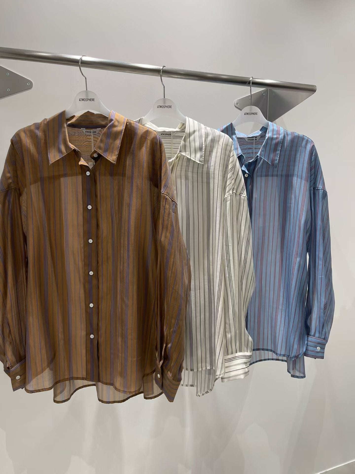 Deluxe See Through Stripe Shirt  (8-10Oct超抵價$598, 之後批發價$668)