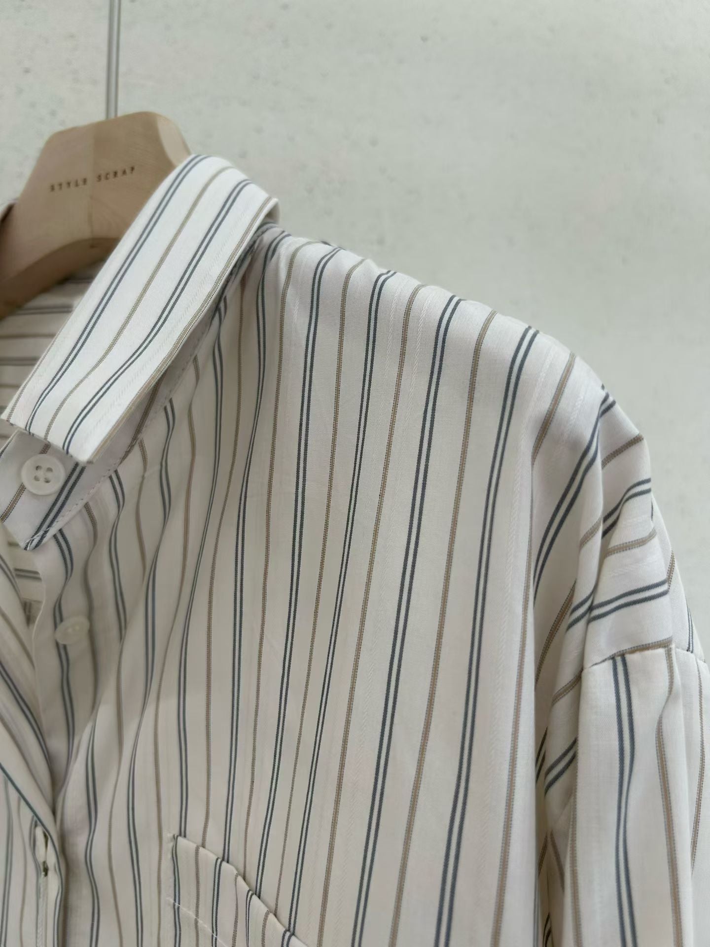 Autumn Embossed Stripe Shirt