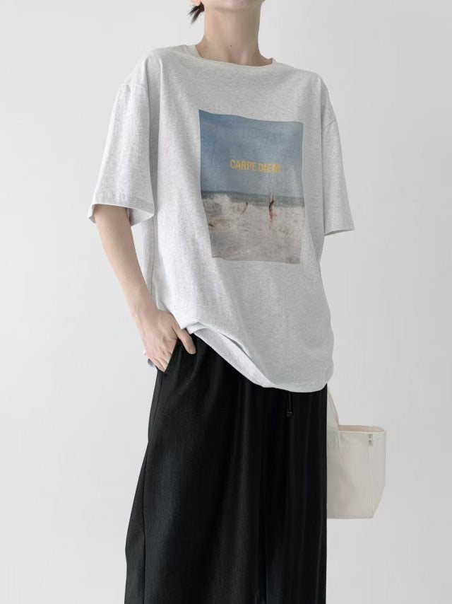 Seaside Print Oversize Tee (31Jul-2Aug 超抵價$268, 之後批發價$298)