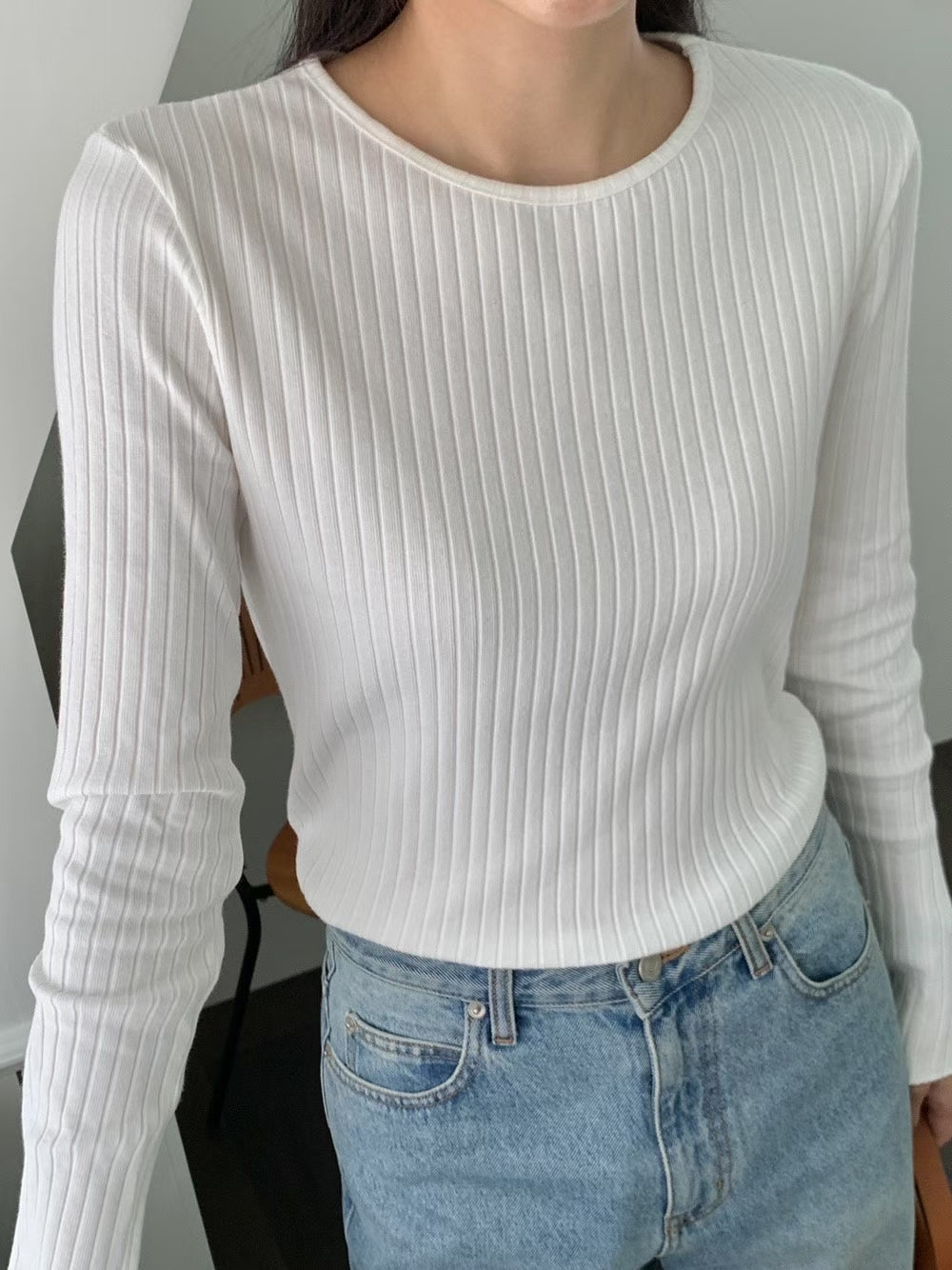 Daily Ribbed Tee (加購$168)