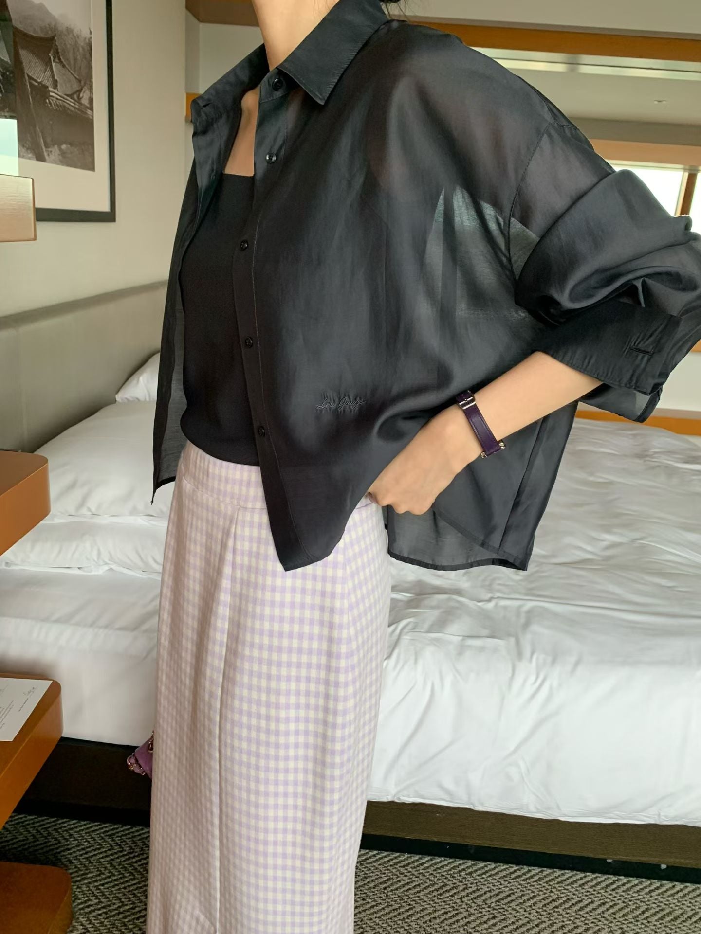 Premium Cropped Shirring Shirt (10-12Sep超抵價$468, 之後批發價$498)
