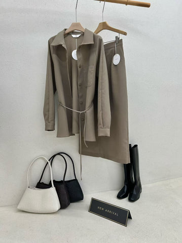 Must Have Textured Skirt Set