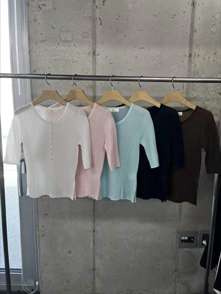 Super Like Buttons Knit Top (18-20Jul 超抵價$398, 之後批發價$468)