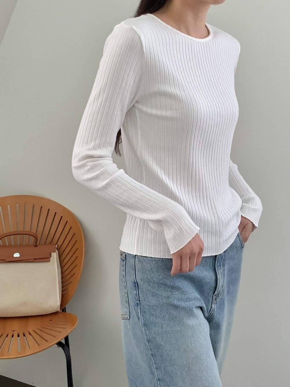 Daily Ribbed Tee (加購$168)