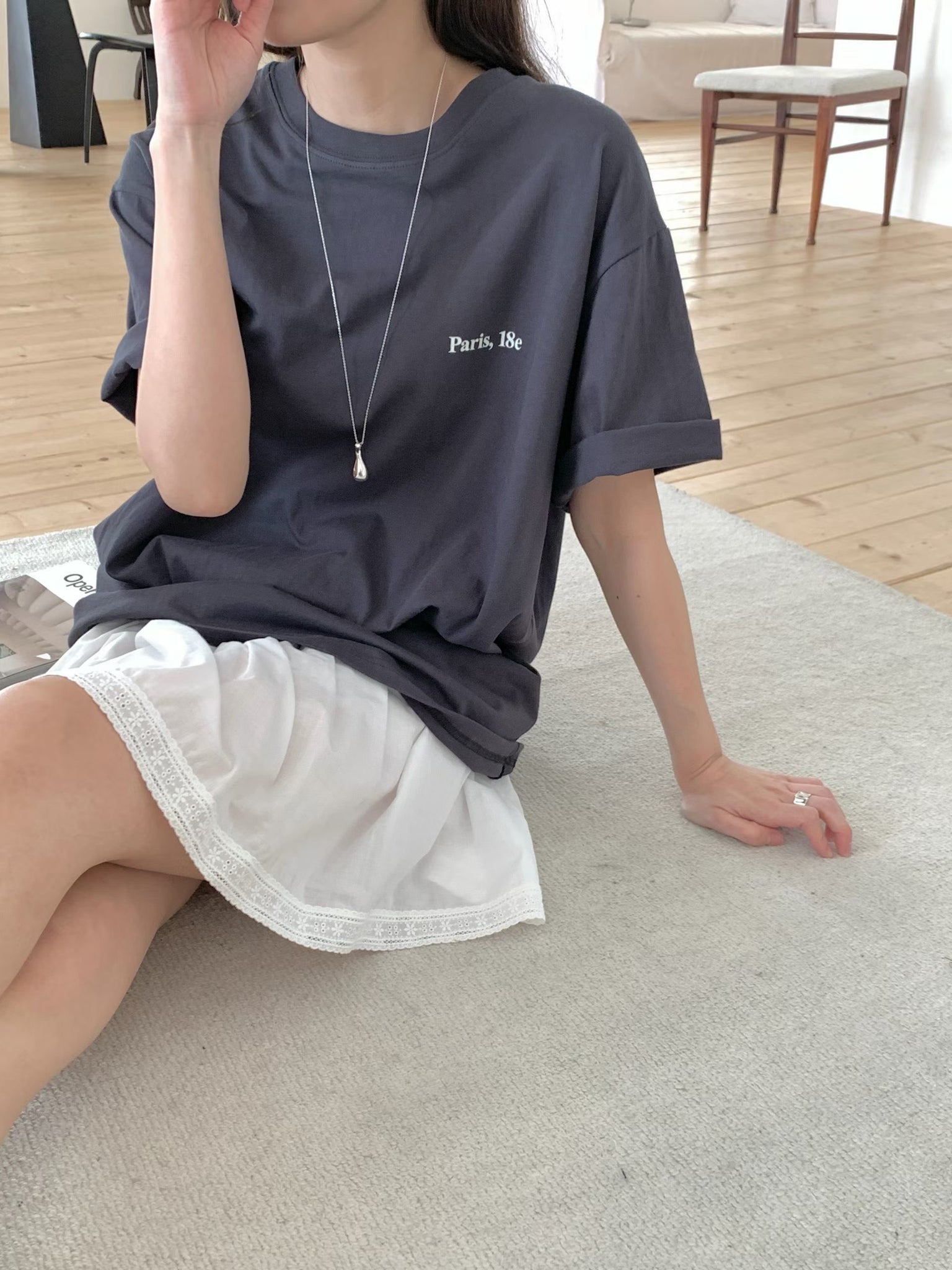 Paris Back Message Oversize Tee (18-20Jul 超抵價$268, 之後批發價$298)