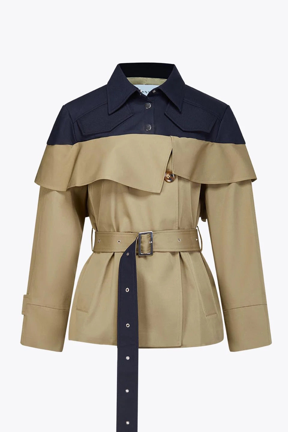 Back Ruffles Short Trench