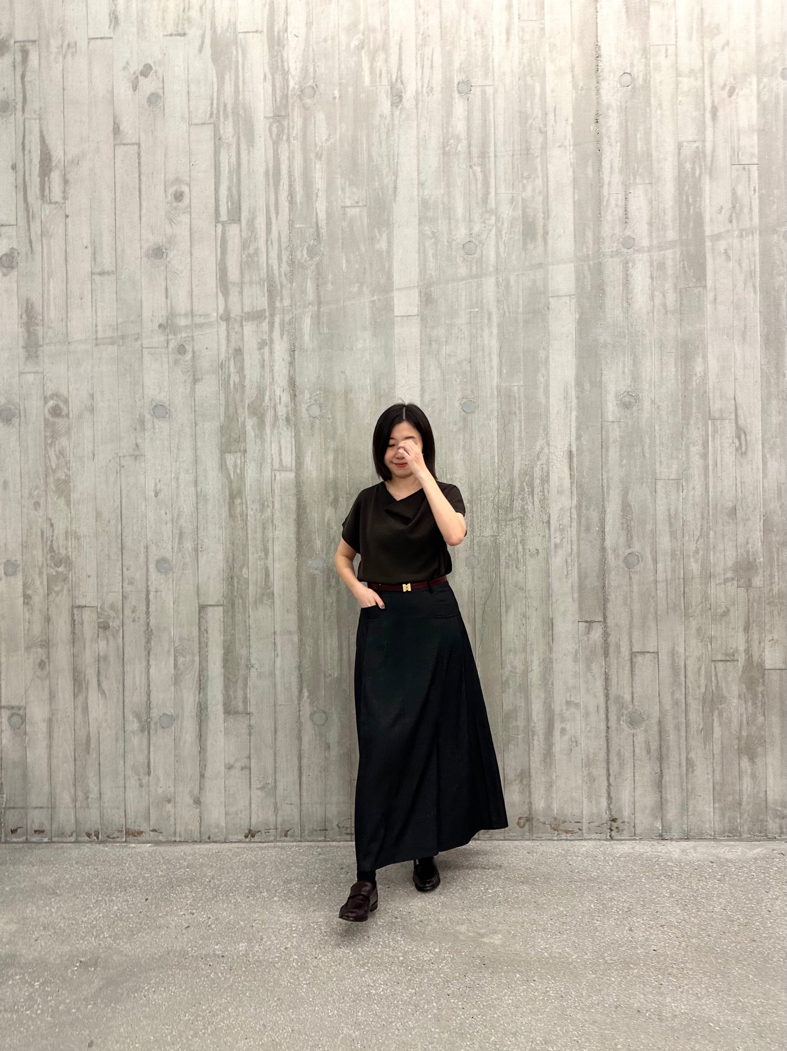 Origami Collar Knit Top