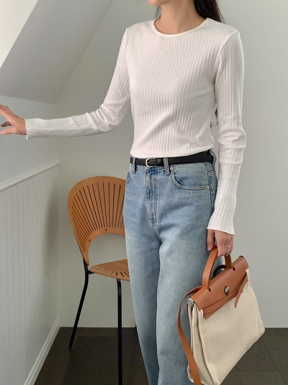 Daily Ribbed Tee (加購$168)