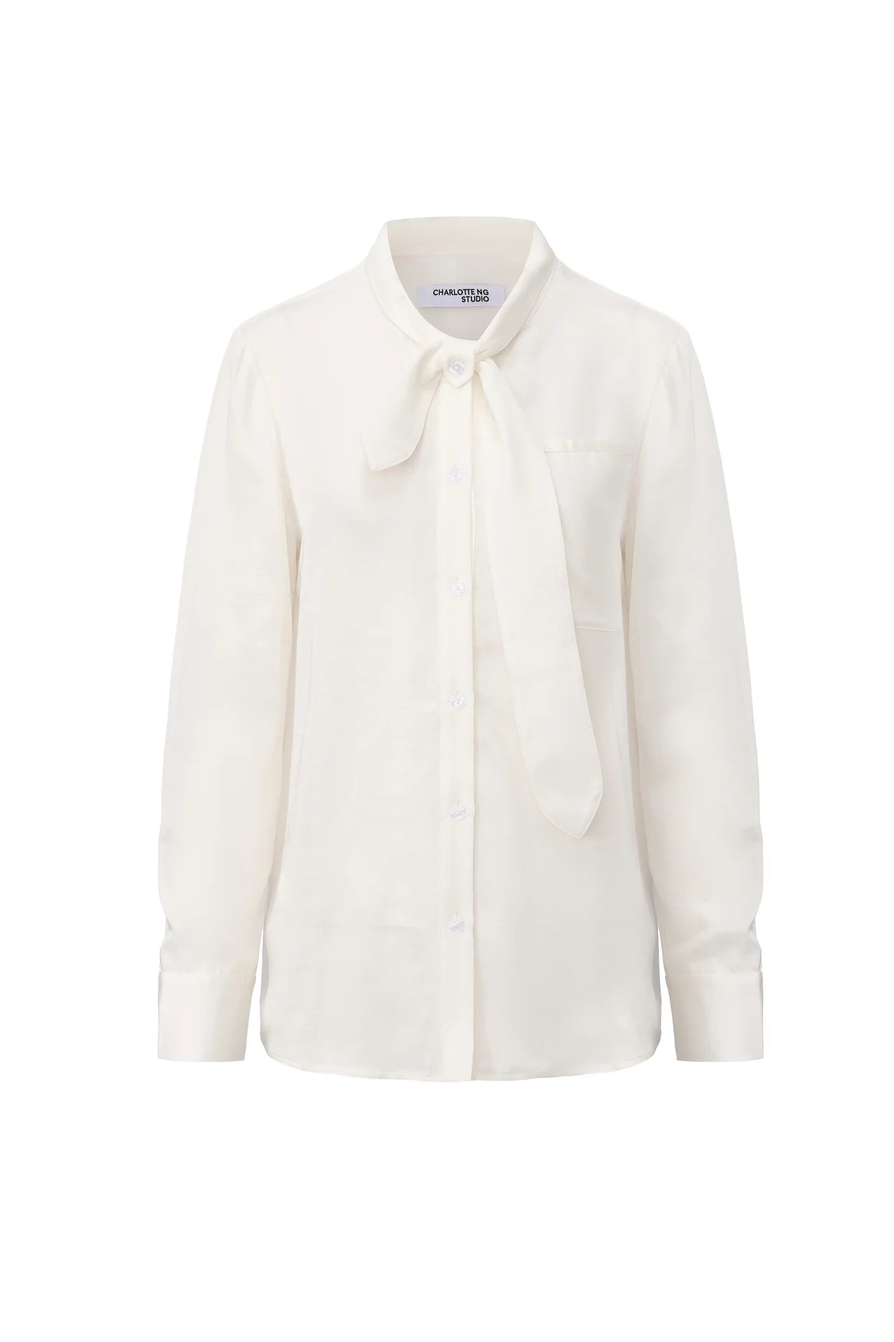 Self Tie Glossy Shirt