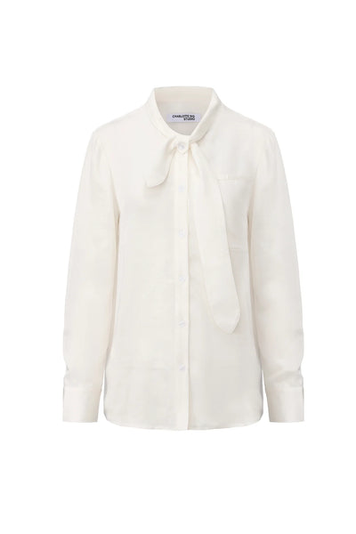 Self Tie Glossy Shirt