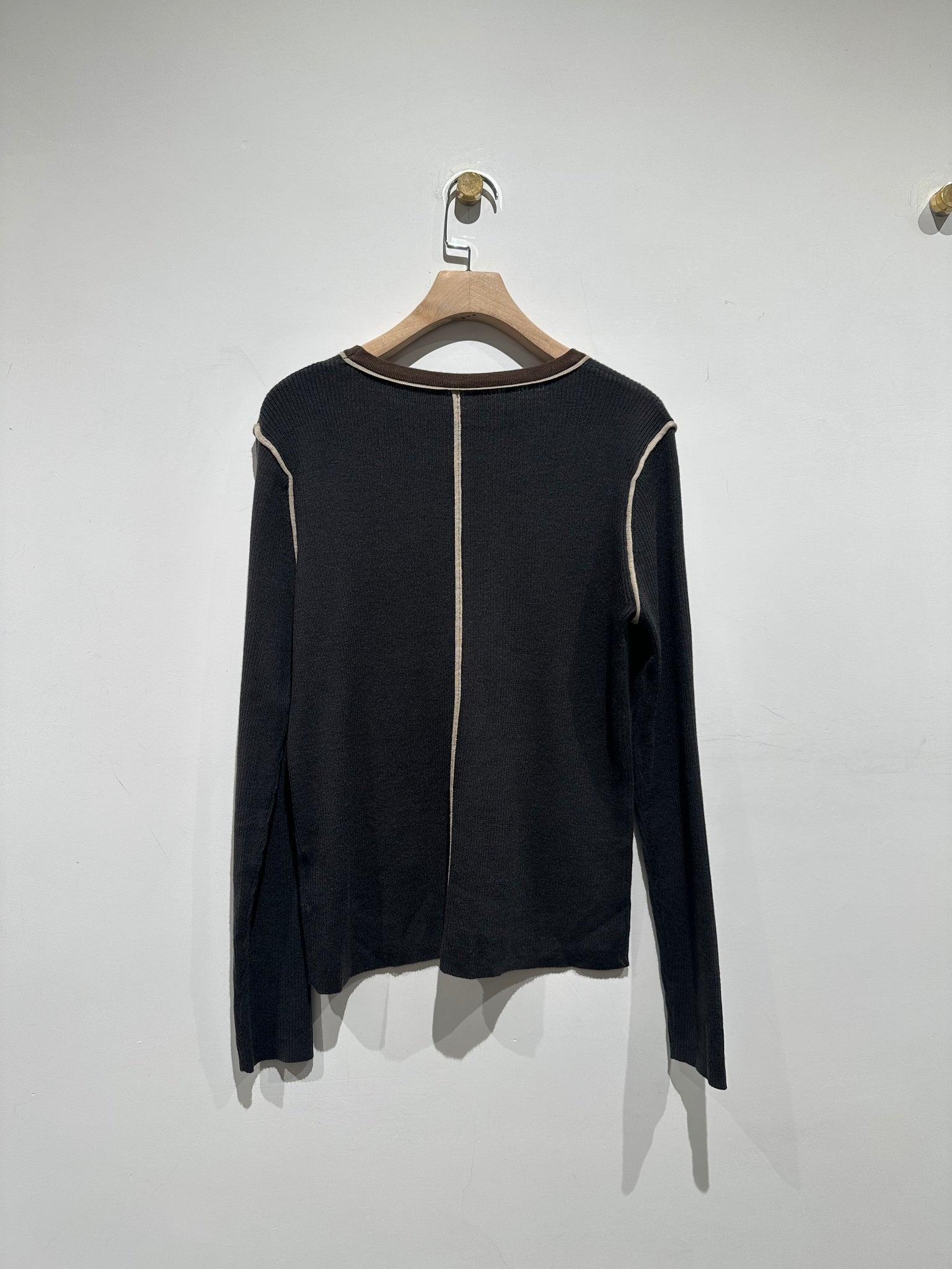 Crew Neck Raw Hem Top