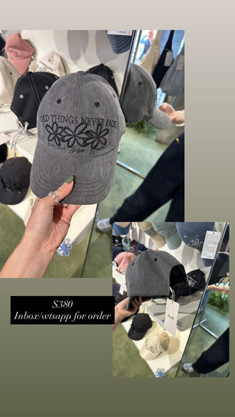 Ongo 3 flowers Cap Charcoal