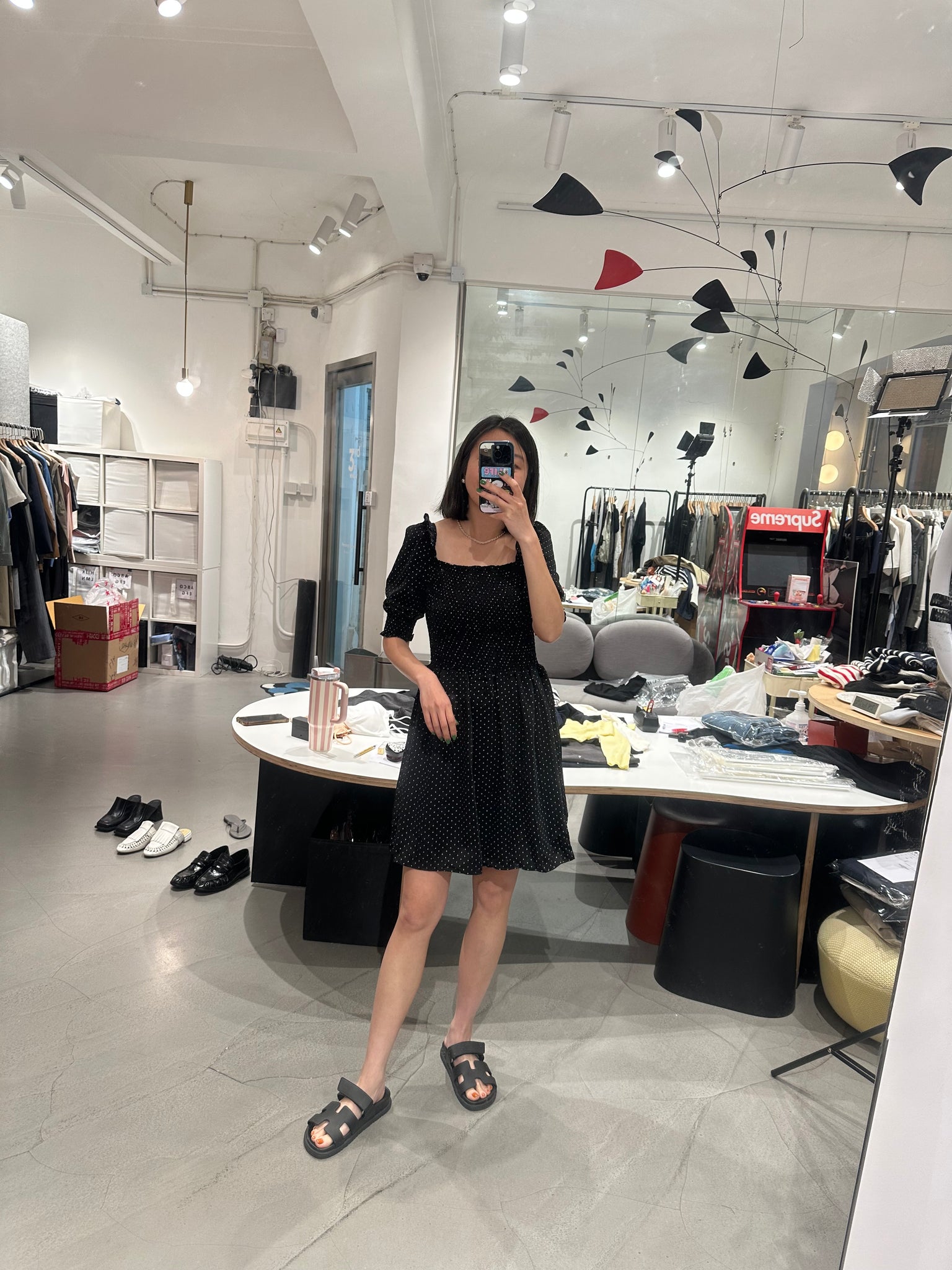 Summer Pin dot Short Dress