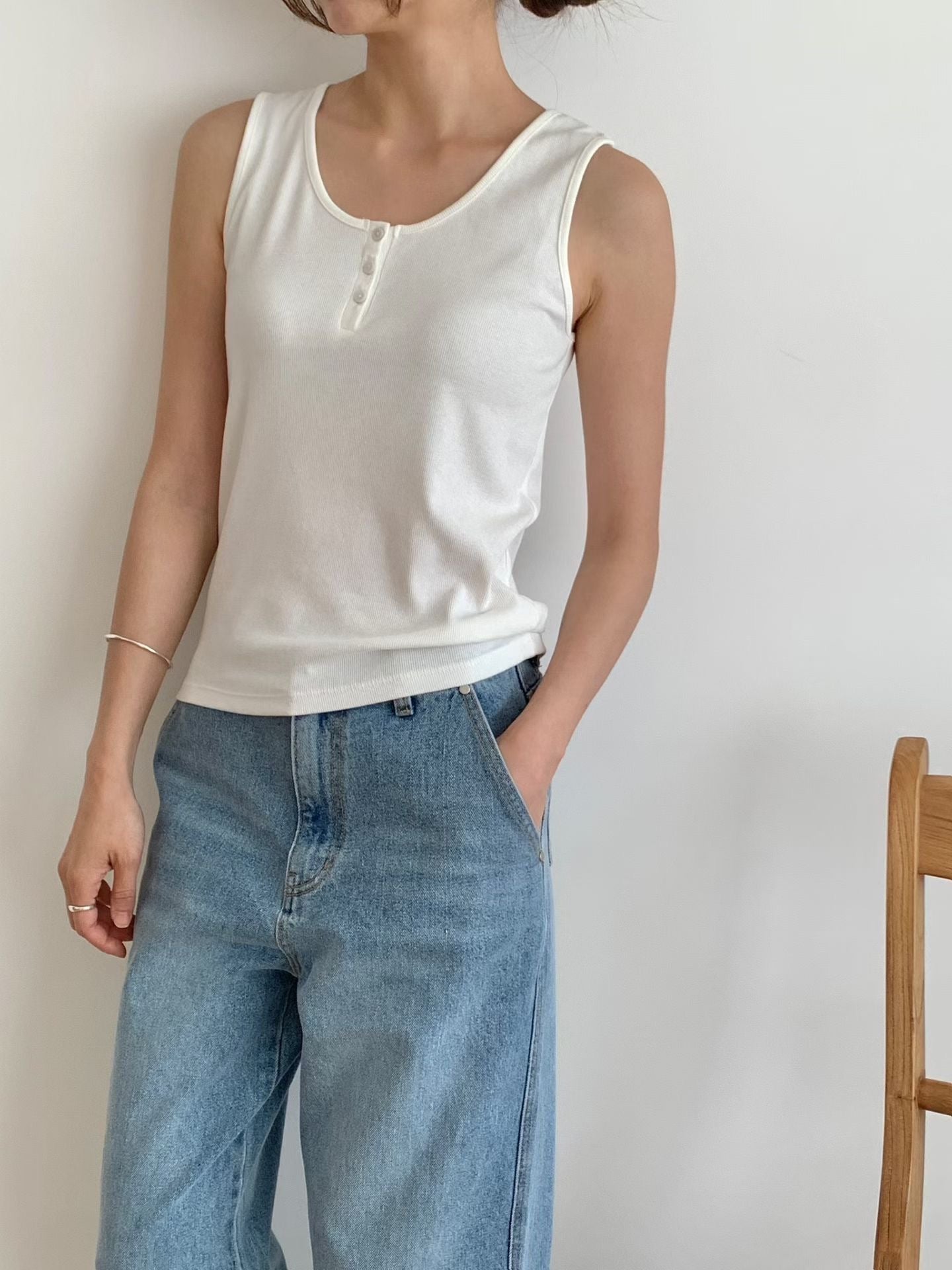 summer Button Vest