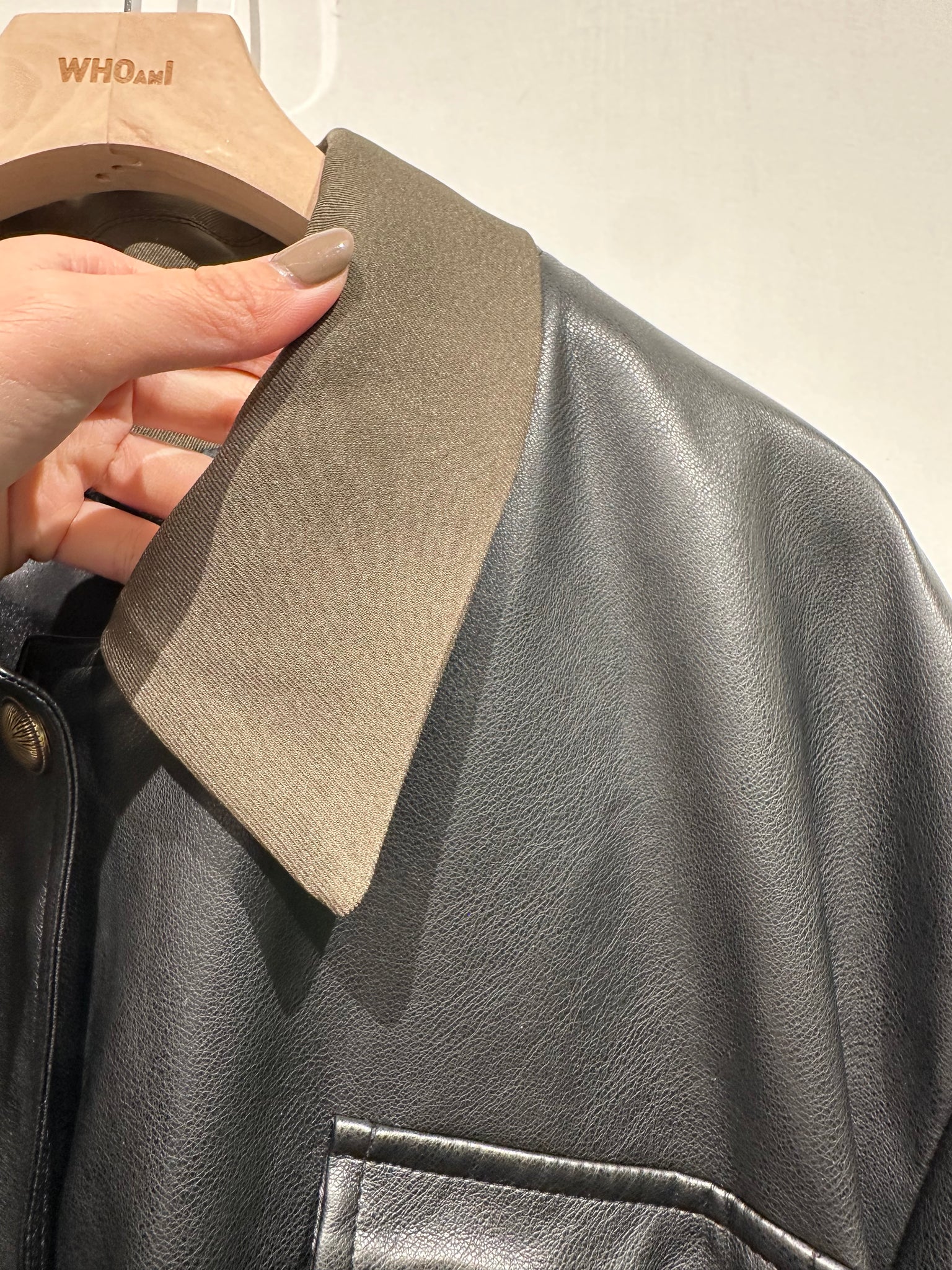 Two Layers Faux Leather Jacket