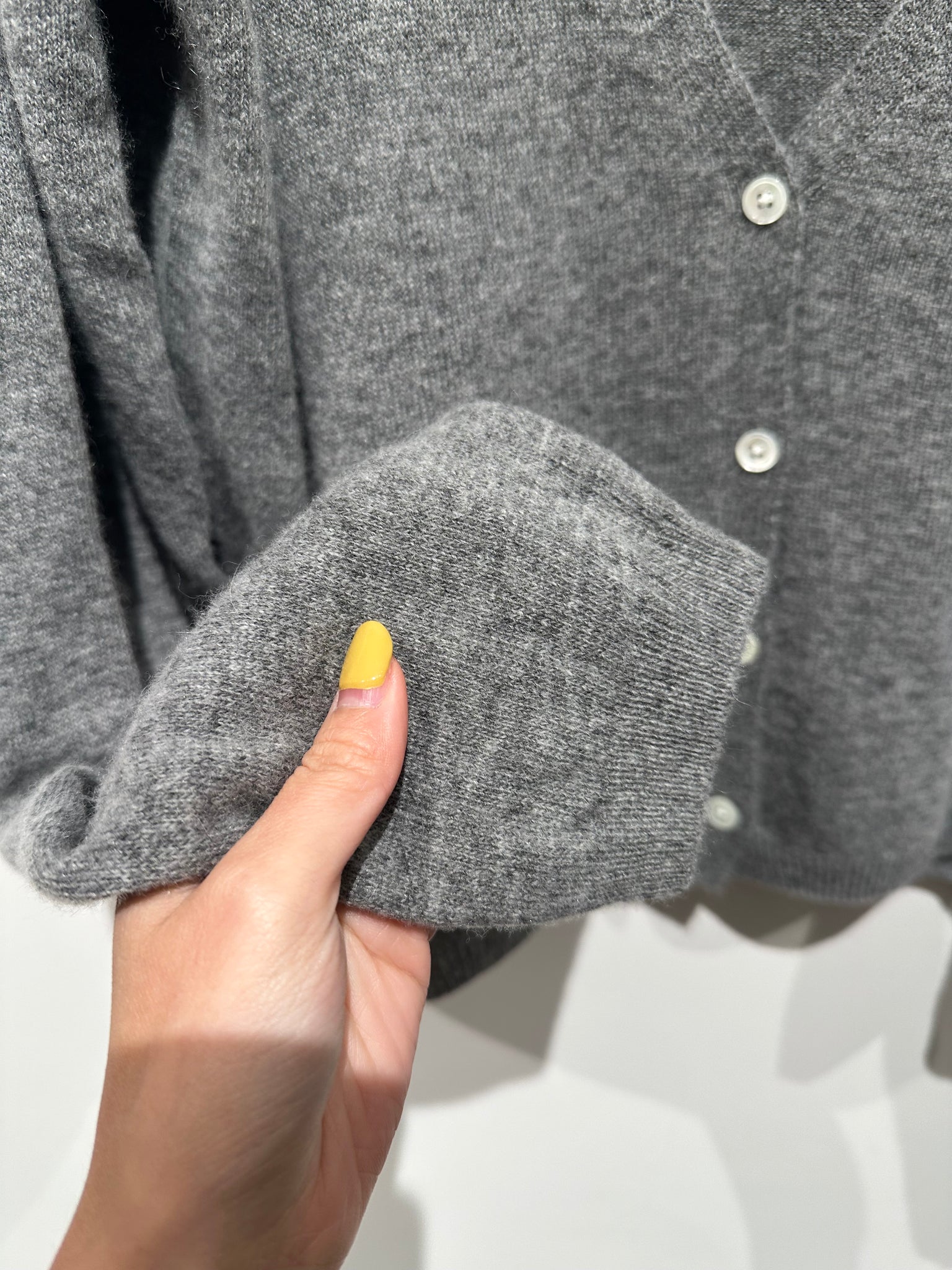 Premium Cashmere Low V Cardigan