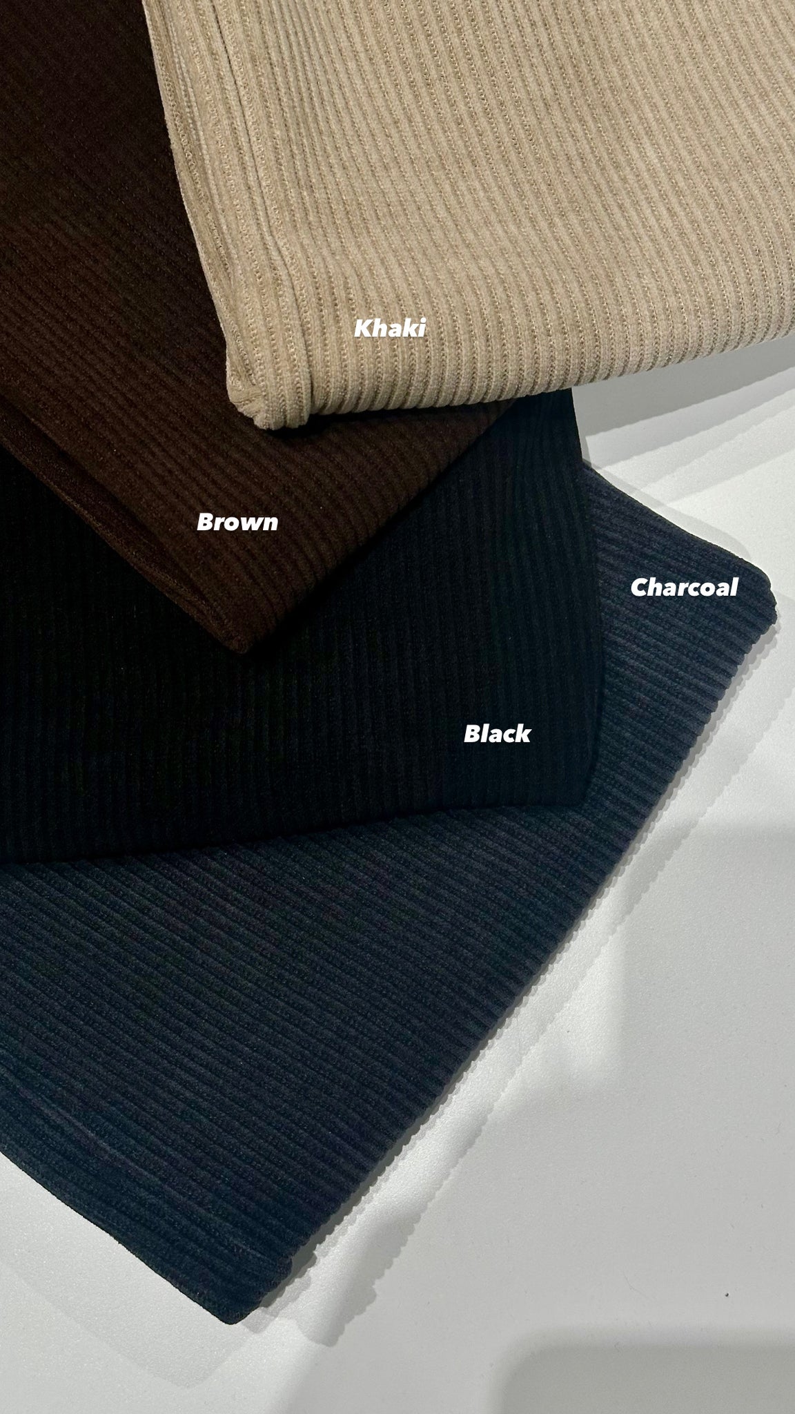 Corduroy Ribbed Pensil Skirt  (加購$198)